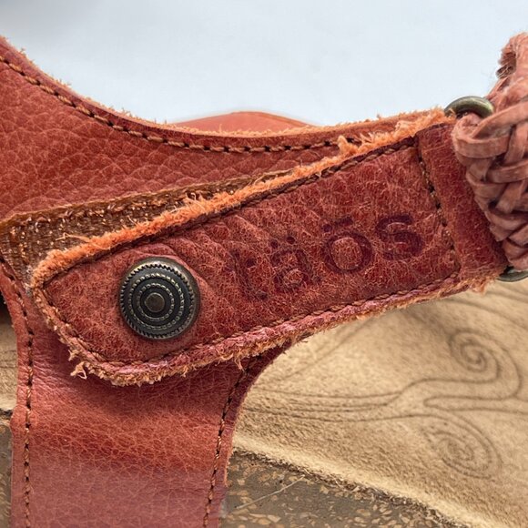 TAOS TRULIE Terracotta Braided Leather Sandals Adjustable Strap Size 6.5 EU 37 | - Picture 8 of 10